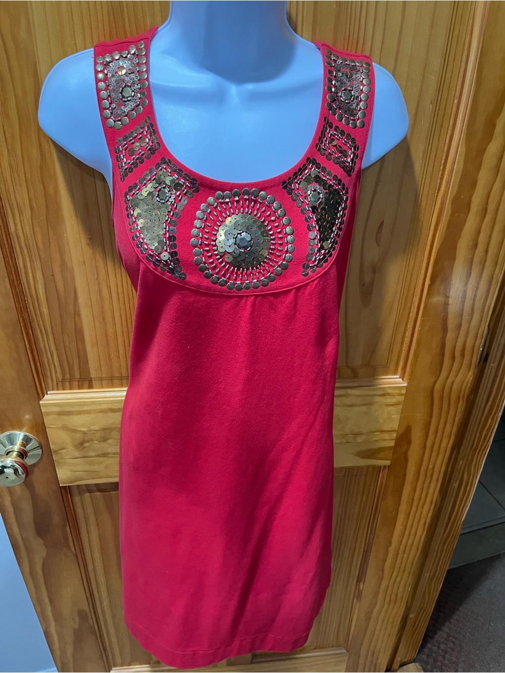 Boston Proper Vibrant Red Dress